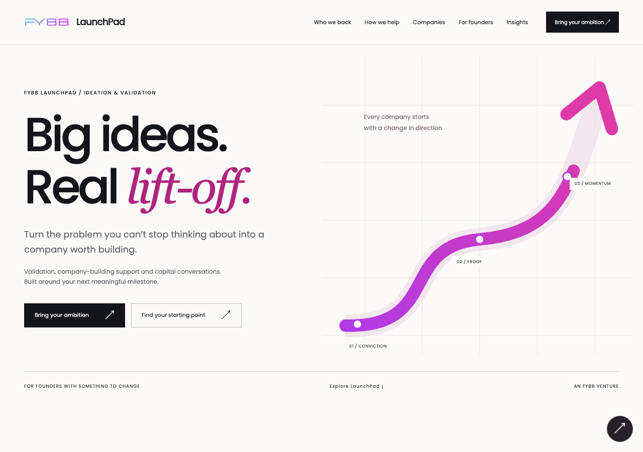 FYBB LaunchPad website preview