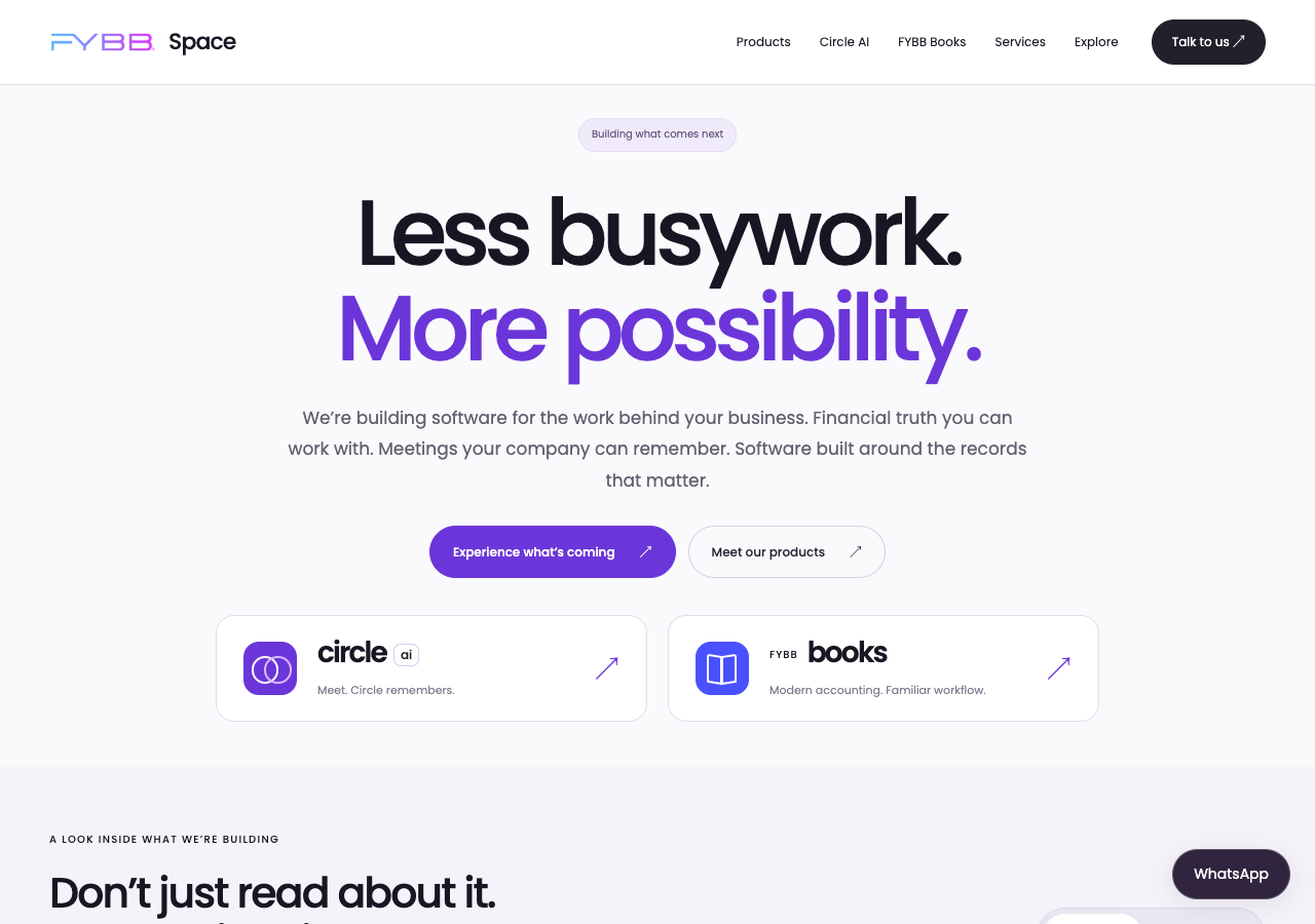 FYBB Space website preview